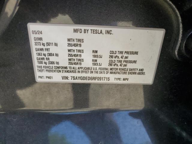 2024 TESLA MODEL Y - 7SAYGDED6RF091715