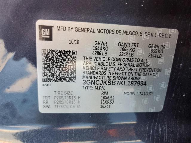 2019 CHEVROLET TRAX LS - 3GNCJKSB7KL187934