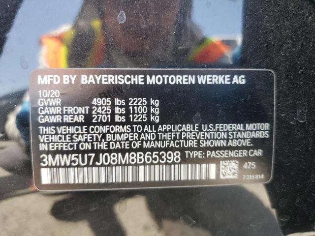 2021 BMW M340I 3MW5U7J08M8B65398
