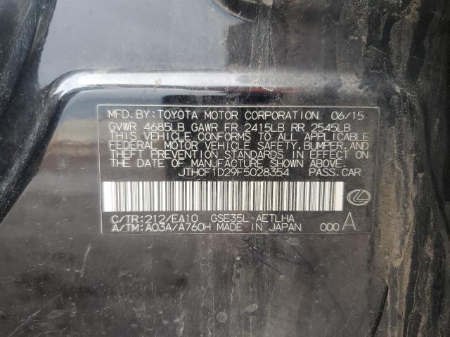 2015 LEXUS IS 250 JTHCF1D29F5028354
