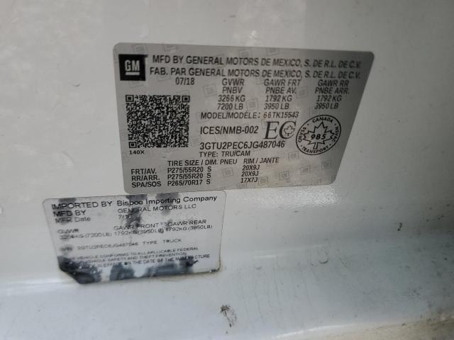 2018 GMC SIERRA K15 - 3GTU2PEC6JG487046