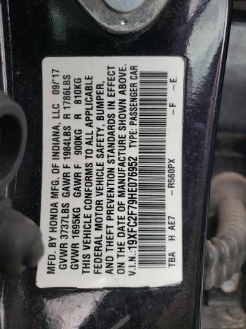 2017 HONDA CIVIC EX 19XFC2F79HE076952