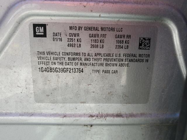 2016 BUICK LACROSSE - 1G4GB5G39GF213764