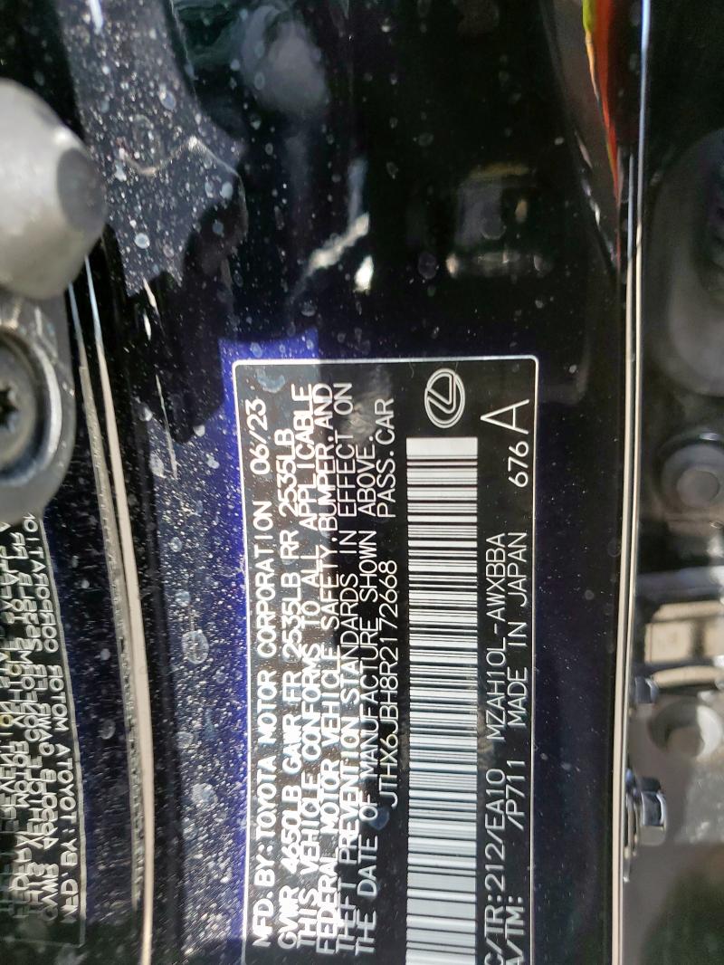 2024 LEXUS UX 250H BA JTHX6JBH8R2172668