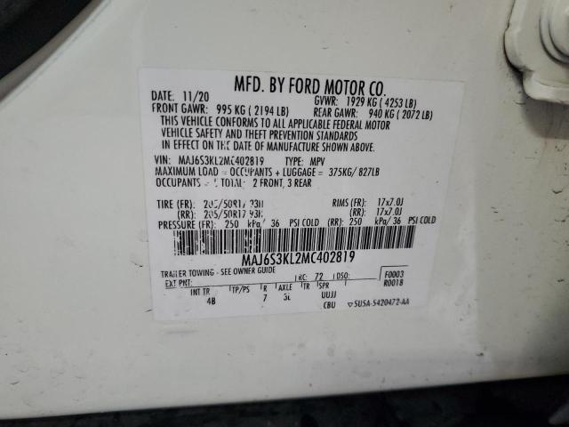 2021 FORD ECOSPORT T MAJ6S3KL2MC402819