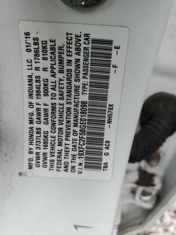 2016 HONDA CIVIC LX - 19XFC2F58GE018098