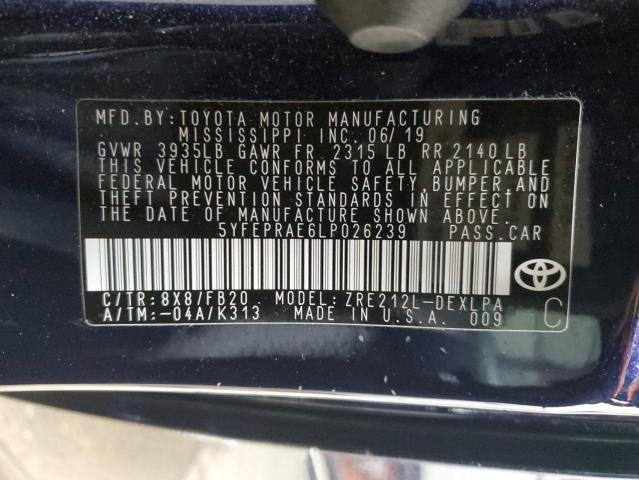 2020 TOYOTA COROLLA LE - 5YFEPRAE6LP026239