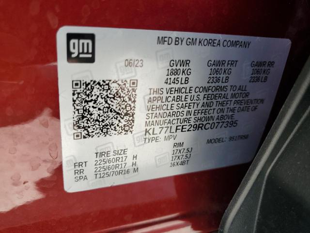 2024 CHEVROLET TRAX LS - KL77LFE29RC077395