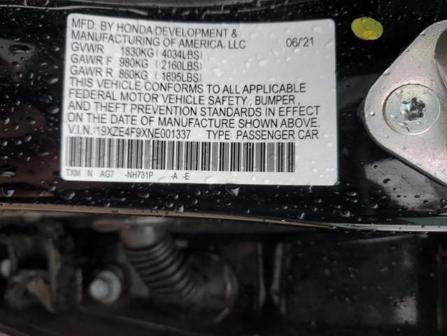 2022 HONDA INSIGHT TO 19XZE4F9XNE001337