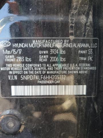 2017 HYUNDAI ELANTRA SE - 5NPD74LF6HH205132