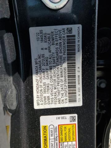 2022 HONDA CIVIC SPOR - 2HGFE2F59NH609585