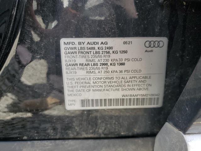 2021 AUDI Q5 PREMIUM WA1BAAFY5M2109342
