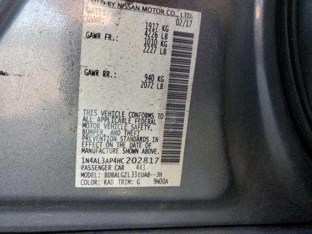 2017 NISSAN ALTIMA 2.5 - 1N4AL3AP4HC202817