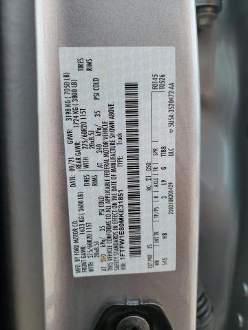 2021 FORD F150 SUPER 1FTFW1E80MKE31851