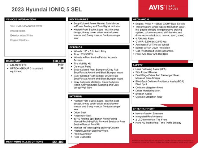 2023 HYUNDAI IONIQ 5 SE - KM8KNDAF6PU228202