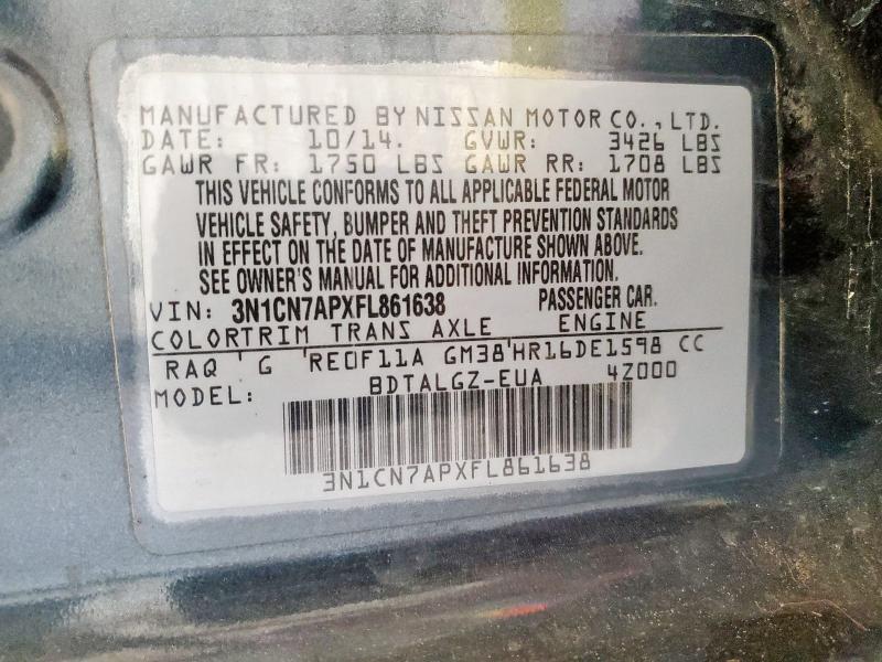 2015 NISSAN VERSA S - 3N1CN7APXFL861638