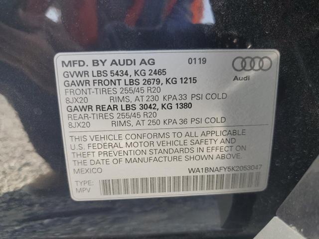 2019 AUDI Q5 PREMIUM - WA1BNAFY5K2053047