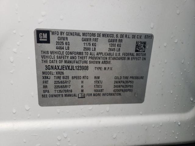 2018 CHEVROLET EQUINOX LT 3GNAXJEVXJL123908