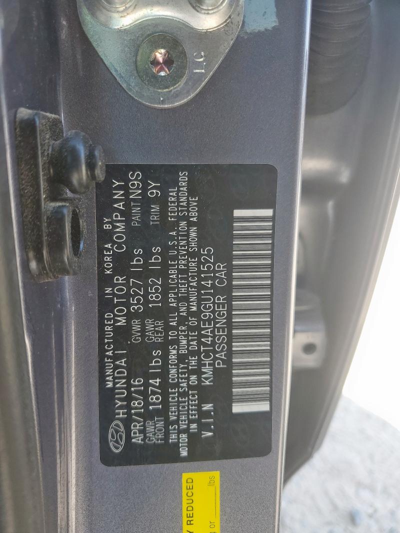 2016 HYUNDAI ACCENT SE KMHCT4AE9GU141525