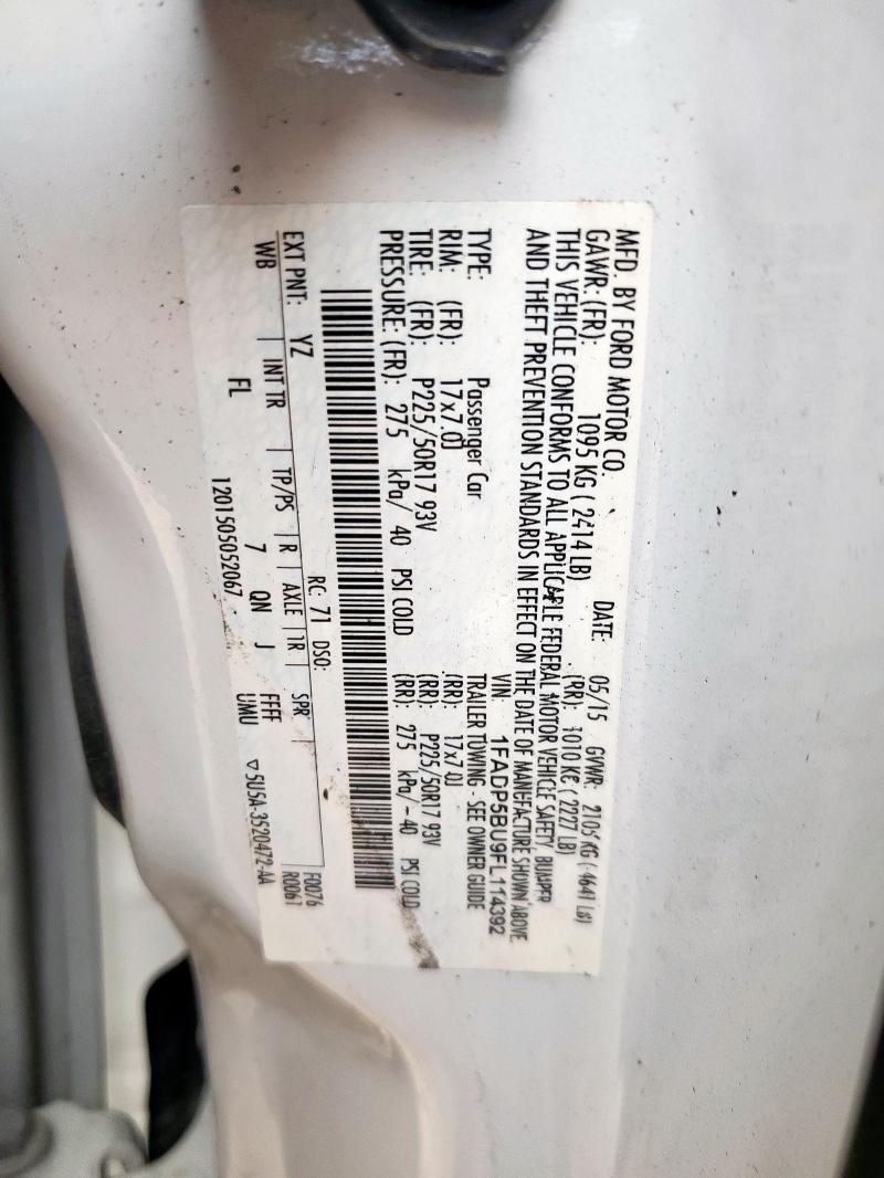 2015 FORD C-MAX SEL 1FADP5BU9FL114392