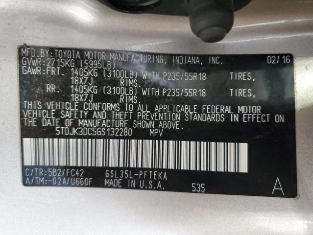 2016 TOYOTA SIENNA LE - 5TDJK3DC5GS132280