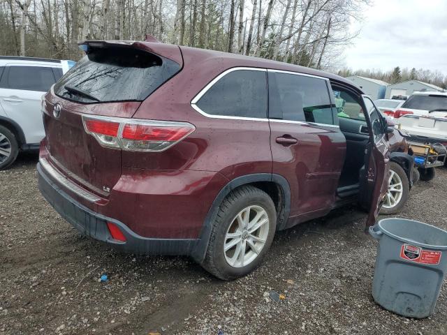 Vin: 5tdzkrfh1fs079607, lot: 55459515, toyota highlander le 20153