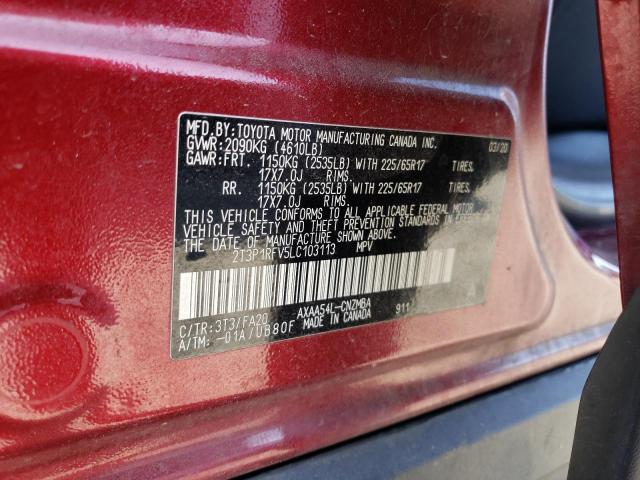 2020 TOYOTA RAV4 XLE - 2T3P1RFV5LC103113