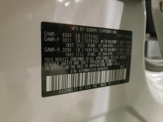 2020 SUBARU ASCENT PRE 4S4WMACD4L3448761