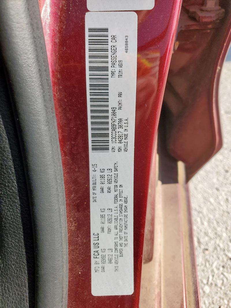 2015 CHRYSLER 200 LIMITE - 1C3CCCAB9FN710049