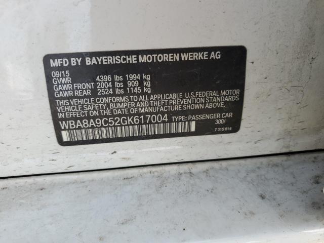 2016 BMW 320 I WBA8A9C52GK617004