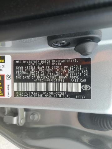 2018 TOYOTA CAMRY XSE 4T1BZ1HK6JU011682