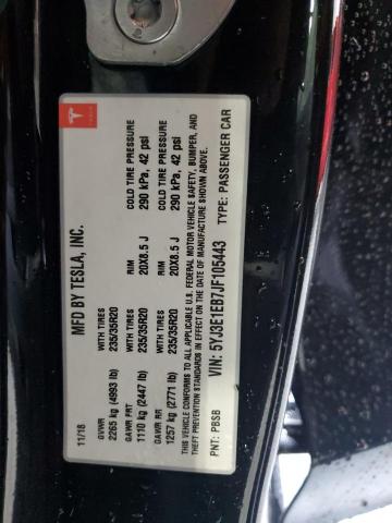 2018 TESLA MODEL 3 - 5YJ3E1EB7JF105443