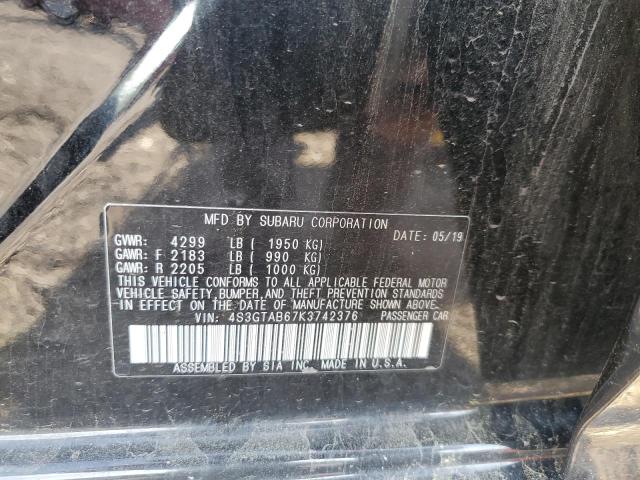 2019 SUBARU IMPREZA 4S3GTAB67K3742376