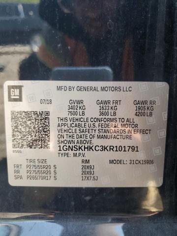 2019 CHEVROLET SUBURBAN K 1GNSKHKC3KR101791