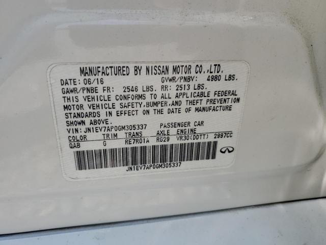 2016 INFINITI Q50 PREMIU JN1EV7AP0GM305337