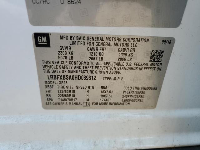 2017 BUICK ENVISION E LRBFXBSA0HD039312