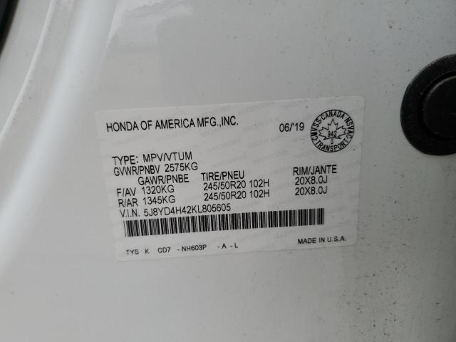 2019 ACURA MDX TECHNO - 5J8YD4H42KL805605