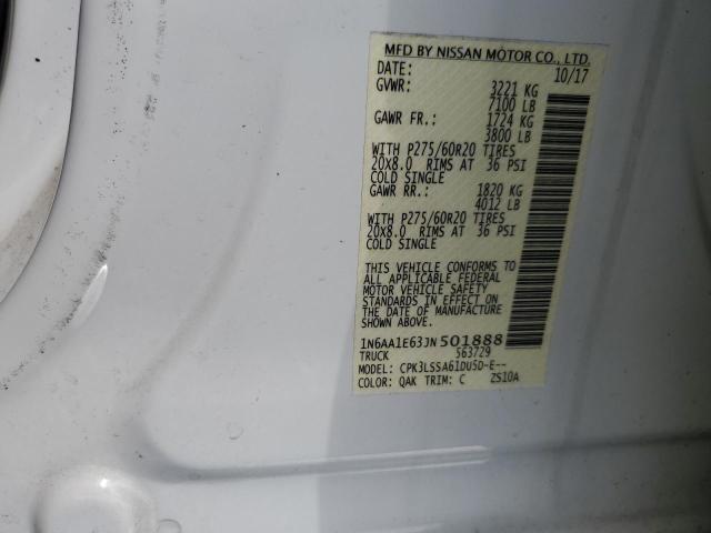 2018 NISSAN TITAN SV - 1N6AA1E63JN501888