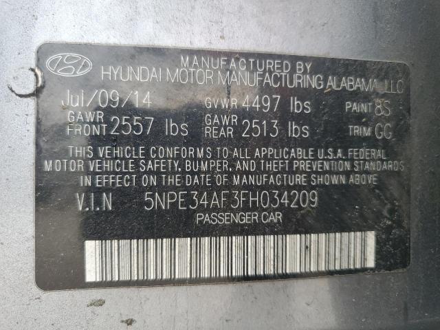 2015 HYUNDAI SONATA SPO - 5NPE34AF3FH034209