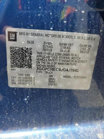 2018 CHEVROLET SILVERADO - 3GCPCREC9JG427641