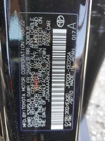 2022 TOYOTA MIRAI LE - JTDAAAAA8NA005544