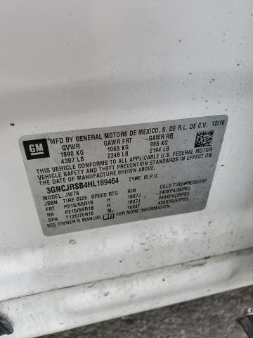 2017 CHEVROLET TRAX PREMI 3GNCJRSB4HL189464