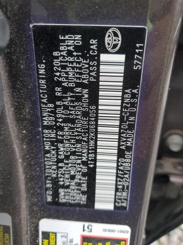 2019 TOYOTA CAMRY L - 4T1B11HK2KU684056