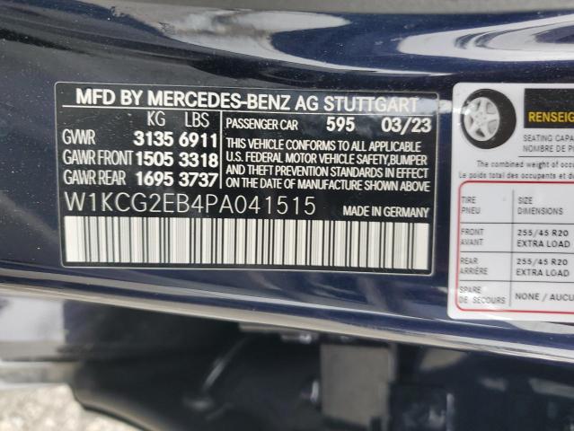 2023 MERCEDES-BENZ EQS SEDAN W1KCG2EB4PA041515