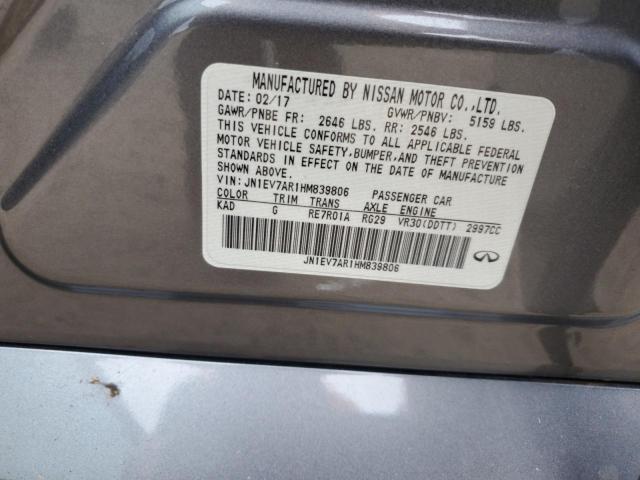 2017 INFINITI Q50 PREMIU - JN1EV7AR1HM839806