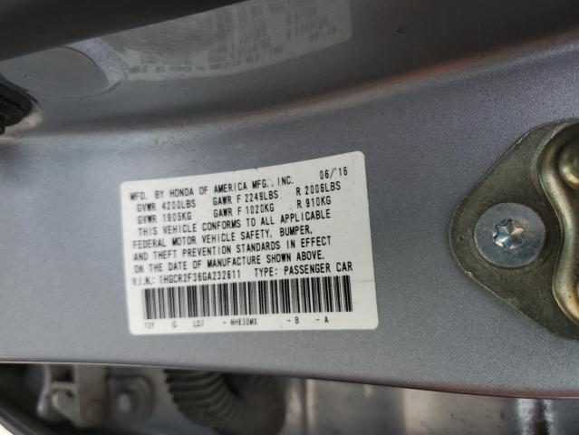 2016 HONDA ACCORD LX - 1HGCR2F36GA232611