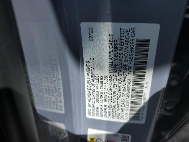 2022 HONDA ACCORD SPO - 1HGCV1F45NA063404