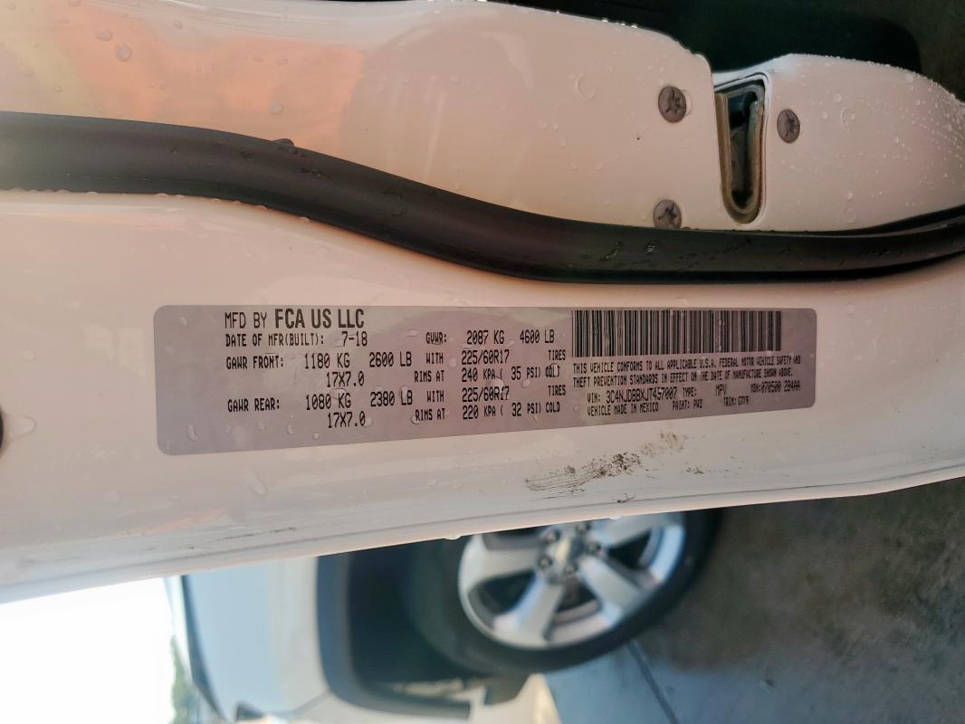 2018 JEEP COMPASS LA - 3C4NJDBBXJT457007