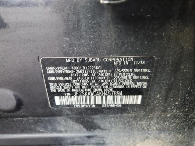 2019 SUBARU FORESTER TOURING JF2SKAWC4KH457894