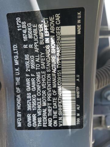 2021 HONDA CIVIC SPOR - SHHFK7H49MU209151